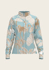  Island Horses on Sky Blue Loose Fitting Button Shirt