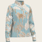  Island Horses on Sky Blue Loose Fitting Button Shirt
