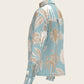  Island Horses on Sky Blue Loose Fitting Button Shirt