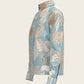  Island Horses on Sky Blue Loose Fitting Button Shirt