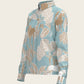  Island Horses on Sky Blue Loose Fitting Button Shirt
