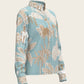  Island Horses on Sky Blue Loose Fitting Button Shirt