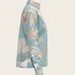  Island Horses on Sky Blue Loose Fitting Button Shirt