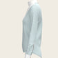  Stripes in Sky Blue Short Pleated Long Sleeve Show Shirt