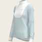 Stripes in Sky Blue Short Pleated Long Sleeve Show Shirt Espoir Equestrian