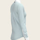  Stripes in Sky Blue Short Pleated Long Sleeve Show Shirt
