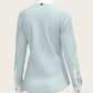  Stripes in Sky Blue Short Pleated Long Sleeve Show Shirt