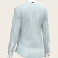 Stripes in Sky Blue Short Pleated Long Sleeve Show Shirt