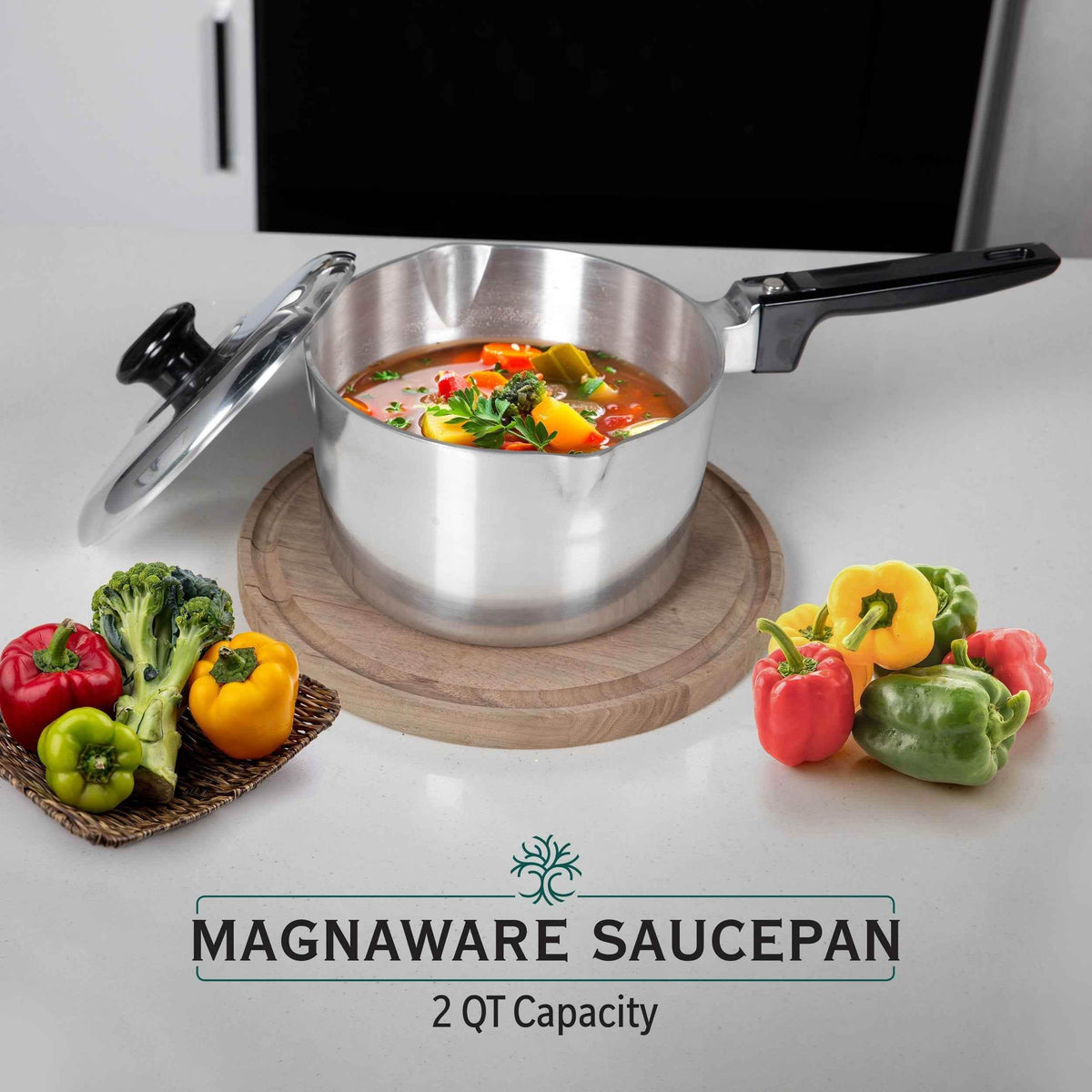 2 Quart Sauce Pan with Lid Home & Garden by MAGNAWARE