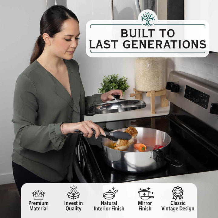 12 Inch Sauté Pan with Lid - GiFTiFY