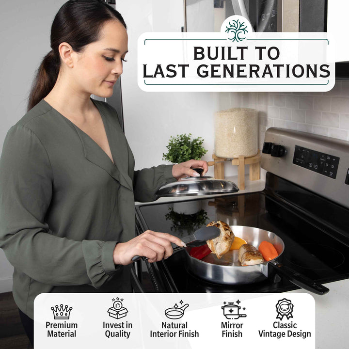 10 Inch Sauté Pan with Lid - GiFTiFY