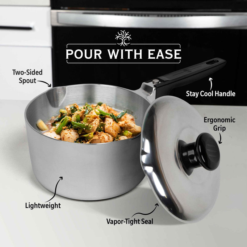2 Quart Sauce Pan with Lid Home & Garden by MAGNAWARE