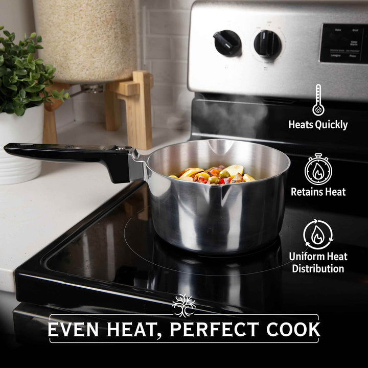 2 Quart Sauce Pan with Lid - GiFTiFY