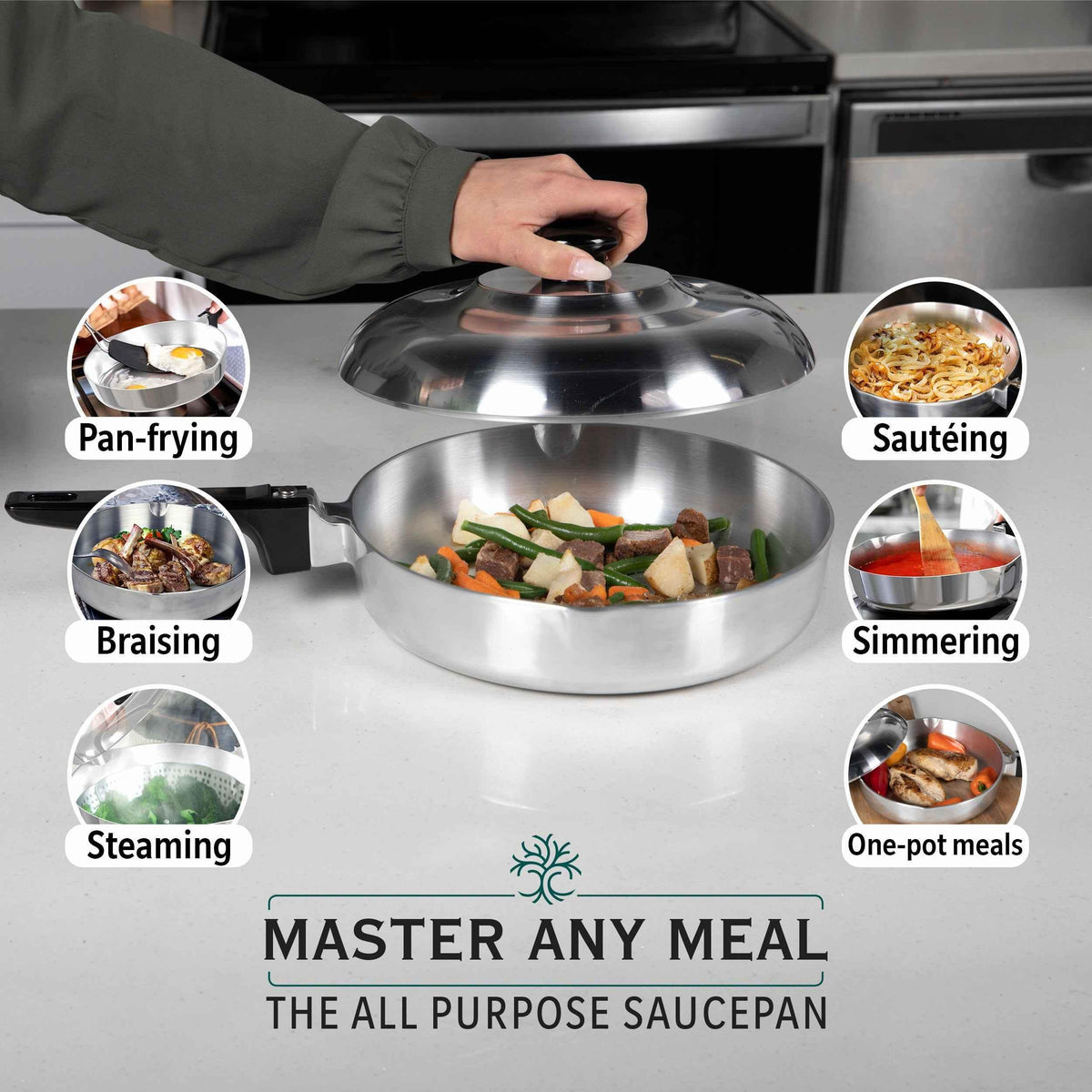 10 Inch Sauté Pan with Lid Home & Garden by MAGNAWARE