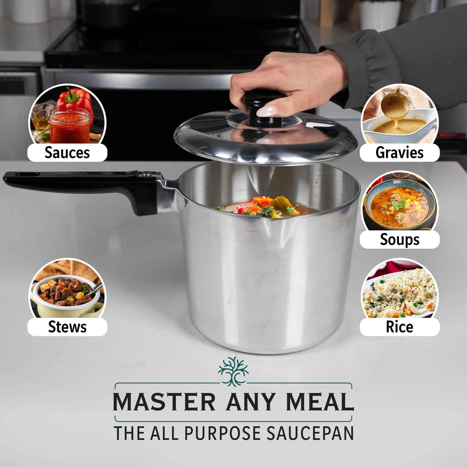4 Quart Sauce Pan with Lid - GiFTiFY