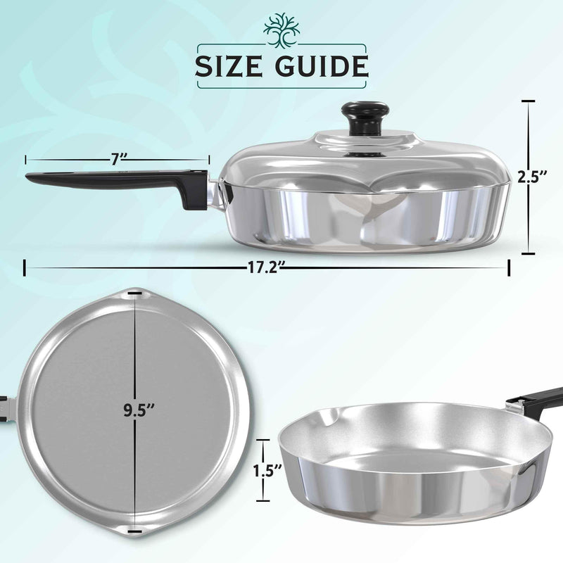 10 Inch Sauté Pan with Lid Home & Garden by MAGNAWARE