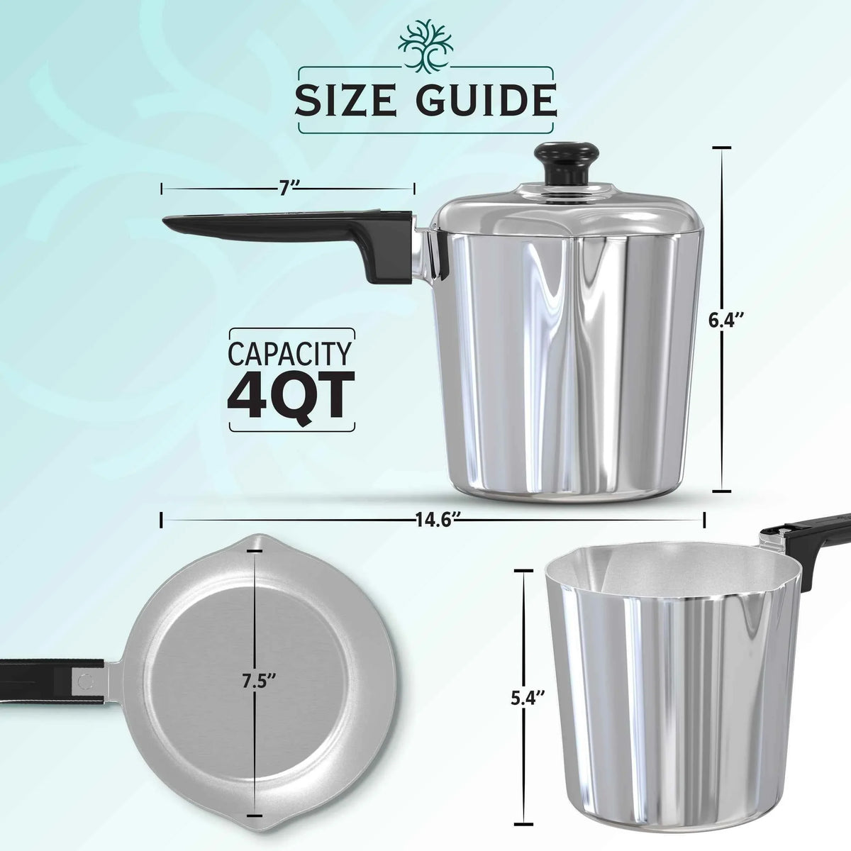 4 Quart Sauce Pan with Lid Home & Garden by MAGNAWARE