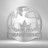 Beach Paradise Personalized Gifts - Custom Metal Sign - GiFTiFY