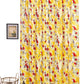 DaDa Bedding Set of 2 Radiant Sunshine Yellow Floral Window Curtain Panels - Natural Semi Sheer Hummingbirds Farmhouse Red Flowers Straight Tailored Edge