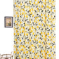 DaDa Bedding Set of 2 Botanical Floral Window Curtain Panels - Natural Semi Sheer Yellow Fleur Golden Orange Spring Time Tulips Straight Tailored Edge