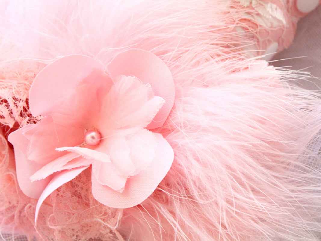 Unique Pet Feather Tutu Dog Lace Dress Princess Dress Pink Swan for Wedding Party Birthday Festival One Piece