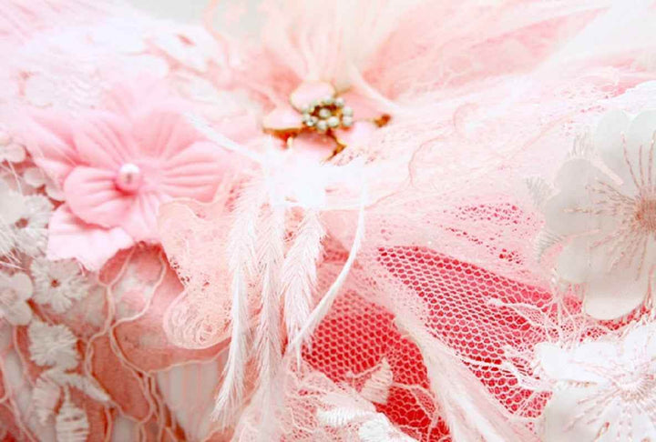 Unique Pet Feather Tutu Dog Lace Dress Princess Dress Pink Swan for Wedding Party Birthday Festival One Piece - GiFTiFY