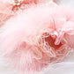 Unique Pet Feather Tutu Dog Lace Dress Princess Dress Pink Swan for Wedding Party Birthday Festival One Piece