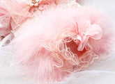 Unique Pet Feather Tutu Dog Lace Dress Princess Dress Pink Swan for Wedding Party Birthday Festival One Piece - GiFTiFY