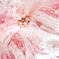 Unique Pet Feather Tutu Dog Lace Dress Princess Dress Pink Swan for Wedding Party Birthday Festival One Piece