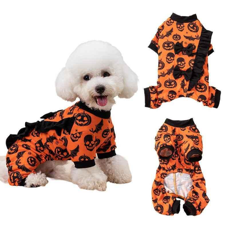 Pet Halloween Four-Legged Costume Pumpkin Head Costume Halloween home decor(万圣节装饰) by FFOrder