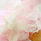 Elegant Pink Lace Dog Dress Trailing Handcrafted Princess Tutu Gown for Wedding Party