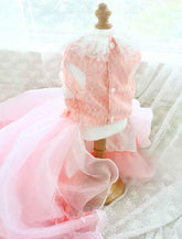 Luxury Dog Clothes Princess Pet Wedding Dress Pink Dog Gown - GiFTiFY