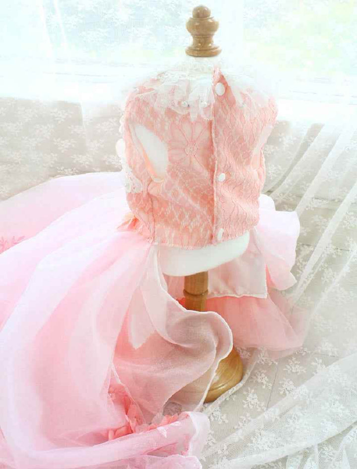 Luxury Dog Clothes Princess Pet Wedding Dress Pink Dog Gown - GiFTiFY