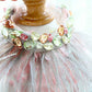 Handmade Glamorous Sequin Feather Pet Clothing Elegant Sparkling Dog Princess Dress