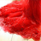 Handmade Luxury Pet Gown Red Lace Princess Dog Dress Weddings Special Occasions Photo Shoots Holiday Birthday