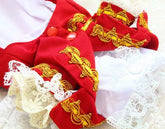 Handmade Regal French Court Dog Clothes Tailcoat Luxury Pet Suit With Shirt Lace and Gold Detailing - GiFTiFY