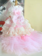 Elegant Pink Lace Dog Dress Trailing Handcrafted Princess Tutu Gown for Wedding Party - GiFTiFY