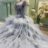 Feather Fantasy Pet Gown | Luxury Dog Dress for Special Occasions - GiFTiFY