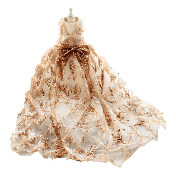 Sequin Pet Dress Luxury Dog Gown Cats Princess Trailing Dress Party Birthday - GiFTiFY