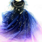 Handmade Elegant Gradient Pearl Dog Gown Luxurious Pet Princess Dress Tulle Trailing Dress