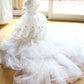 Handmade Luxury White Pet Wedding Dress Dogs Cats Bridal Gown
