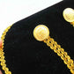 Handcrafted Velvet Dog Outfit with Gold Embroidery Double Breasted Buttons Vintage Pet Jacket