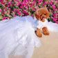 Handmade Luxury White Pet Wedding Dress Dogs Cats Bridal Gown