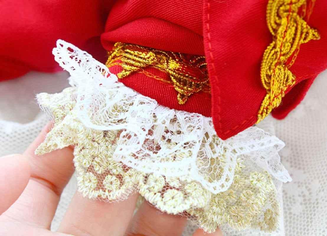 Handmade Regal French Court Dog Clothes Tailcoat Luxury Pet Suit With Shirt Lace and Gold Detailing - GiFTiFY