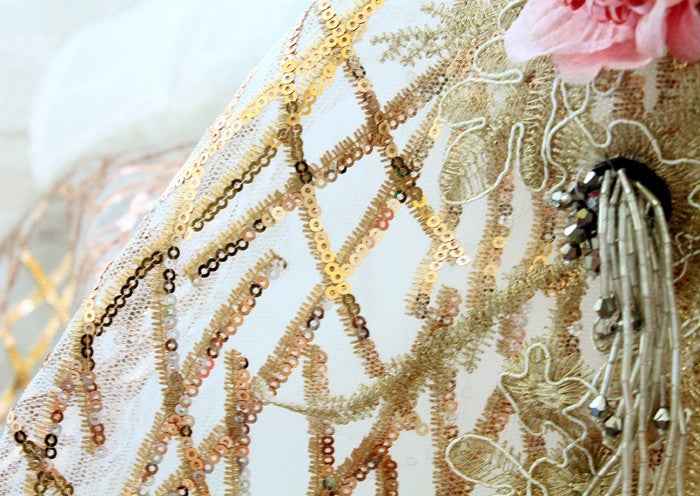 Exquisite Gold Silver Sequin Pet Gown Luxurious Dog Princess Dress
