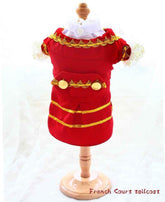 Handmade Regal French Court Dog Clothes Tailcoat Luxury Pet Suit With Shirt Lace and Gold Detailing - GiFTiFY
