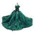 Emerald Green Floral Pet Gown | Luxury Dog Dress for Weddings & Special Occasions - GiFTiFY