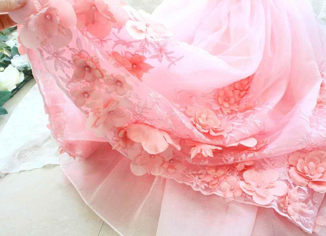 Luxury Dog Clothes Princess Pet Wedding Dress Pink Dog Gown - GiFTiFY