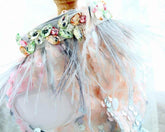 Handmade Glamorous Sequin Feather Pet Clothing Elegant Sparkling Dog Princess Dress - GiFTiFY