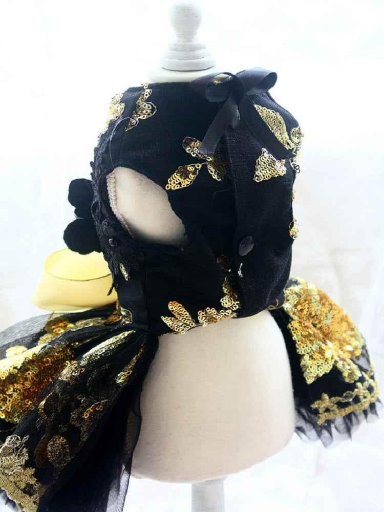 Unique Design Floral Sequin Pet Clothes Luxury Tutu Dogs Dress Perfect for Weddings Birthdays - GiFTiFY